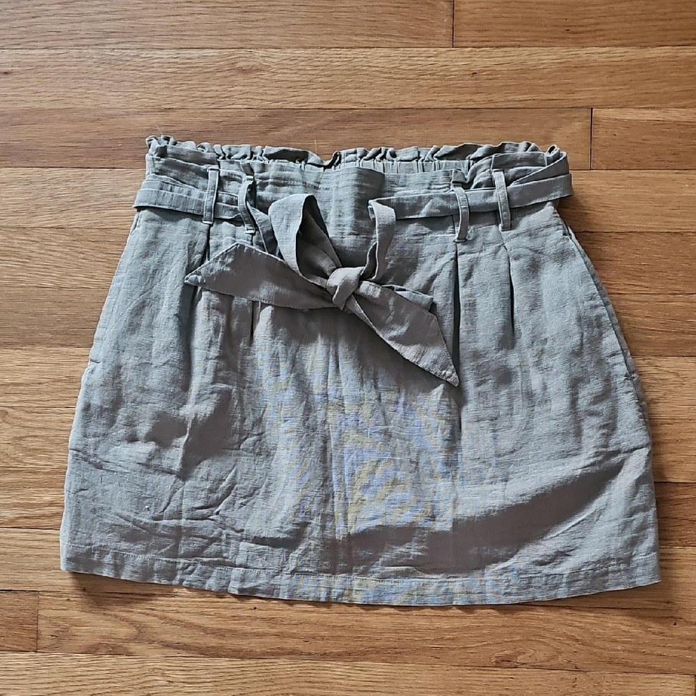 American Eagle Green Tie Belted Elastic Waist Casual Skirt Women's Size Medium